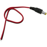Cablemarkt - 30 cm 22 awg Stromkabel und 5,5 mm x 2,1 mm gelber DC-Klinkenstecker an Klemmen von CABLEMARKT