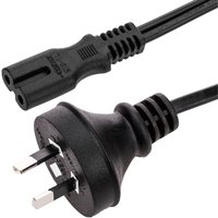 CableMarkt - AU AS/NZS-3112-1 bis IEC-60320-C7 Netzkabel 1,8 m schwarz von CABLEMARKT