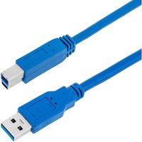CableMarkt - Hochgeschwindigkeits-USB-Kabel mit USB 3.0-Anschlüssen Typ A-Stecker auf Typ B-Stecker, 50 cm, blaue Farbe von CABLEMARKT