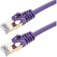 Cablemarkt - sftp RJ45 Cat 8 Ethernet-Kabel 25 cm in der Farbe Lila von CABLEMARKT