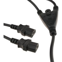 Cablemarkt - Stromkabel IEC-60320 (schuko-m / 2xC13) 1,8m von CABLEMARKT