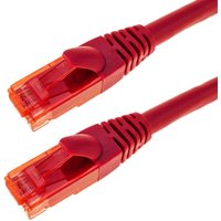 Cablemarkt - UTP-Ethernet-Kabel 24 awg mit RJ45-Stecker der Kat. 6A in roter Farbe von 25 cm von CABLEMARKT