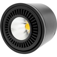 Cablemarkt - COB-LED-Strahler verstellbaren und abnehmbaren 9 w 220 vac 3000 k 85 mm in schwarzer Farbe von CABLEMARKT