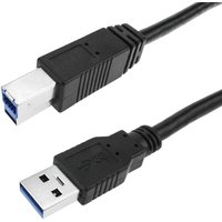 Cablemarkt - Hochgeschwindigkeits-USB-Kabel mit usb 3.0-Anschlüssen Typ A-Stecker auf Typ B-Stecker, 3 m, schwarze Farbe von CABLEMARKT