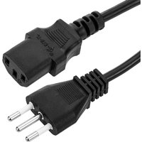 Cablemarkt - IT-Stromkabel CEI-23-16-Stecker auf IEC-60320-C13-Buchse 1,8 Meter schwarz von CABLEMARKT