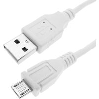 Kabel mit Anschlüssen usb a Stecker 2.0 auf Micro usb b Stecker 2.0 in Weiß 3 m - Cablemarkt von CABLEMARKT