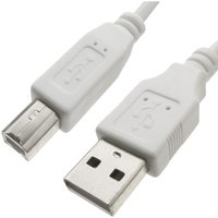 Cablemarkt - Kabel mit Anschlüssen usb a Stecker 2.0 auf usb b Stecker 2.0 in Weiß 1 m von CABLEMARKT