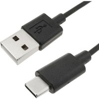 Kabel mit USB-C-Stecker 2.0 auf USB-A-Stecker 2.0 in Schwarz, 2 m - Cablemarkt von CABLEMARKT