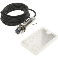 Selbstreflektierender fotoelektrischer Sensor mit PNP-NO-Ausgangsreflektor mit 10-36 vdc von 12 mm und Sn: 1 m - Cablemarkt von CABLEMARKT