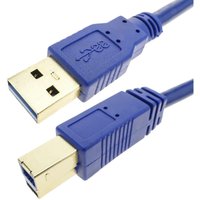 Cablemarkt - Super-High-Speed-Kabel mit usb 3.0-Anschlüssen Typ A-Stecker auf Typ B-Stecker, 50 cm, blaue Farbe von CABLEMARKT