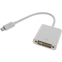 USB-C-Stecker 3.1 auf DVI-D-Buchse-Videokonverter mit 15 cm langem Kabel in silberner Farbe - Cablemarkt von CABLEMARKT