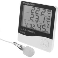 Cablemarkt - DW-0202 Digitaluhr und Thermometer-Hygrometer mit Innen- und Außen-Doppelsensor von CABLEMARKT