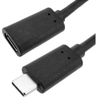 Kabel mit Anschlüssen usb c Stecker 3.0 auf usb c Buchse 3.0 in schwarzer Farbe von 3 m - Cablemarkt von CABLEMARKT