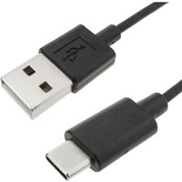 Cablemarkt - Kabel mit USB-C-Stecker 2.0 auf USB-A-Stecker 2.0 in schwarzer Farbe, 1 m lang von CABLEMARKT