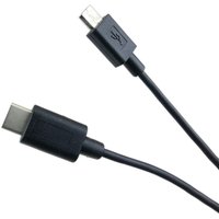 Cablemarkt - Kabel mit USB-C-Stecker 3.0 auf Micro-USB-B-Stecker 2.0 in Schwarz, 1 m von CABLEMARKT