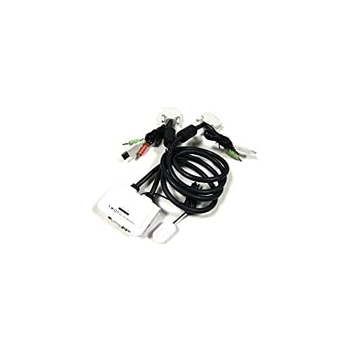 BeMatik - Kompakter USB DVI KVM-Switch Audio 1KVM zu 2CPU von BEMATIK.COM