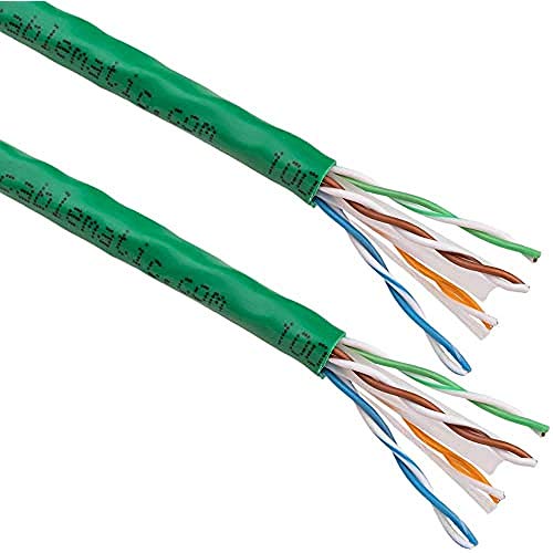 BeMatik - Spool UTP Cat6 Kabel 24AWG CCA solide green 100m von CABLEMATIC