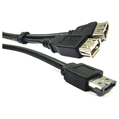 BeMatik - ESATAp Kabel USB oder eSATA + (M/eSATA + USB-AH-H) 1m von Cablematic