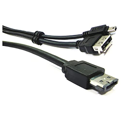 Cablematic - Kabel-oder eSATA + USB eSATAp (M/MiniUSB5pin-BM + eSATA-H) 1m von CABLEMATIC