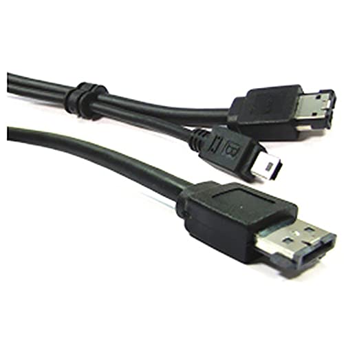 BeMatik - Kabel-oder eSATA + USB eSATAp (M/MiniUSB5pin-BM + eSATA-M) 1m von BEMATIK.COM