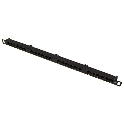 Cablematic - Patch Panel UTP 24 RJ45 Cat.5e schwarz 0,5 HE von CABLEMATIC