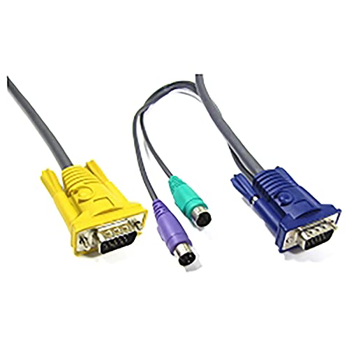 BeMatik - Spezielle Kabel 3 in 1 VGA/PS2 5m (HD15M/HD15M+MD6M+MD6M) von BEMATIK.COM