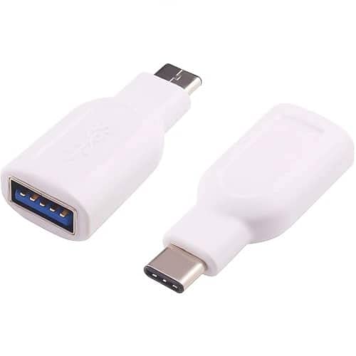 CABLEPELADO Adapter USB 3.0 Typ A Buchse auf USB Typ C Stecker Weiß von CABLEPELADO