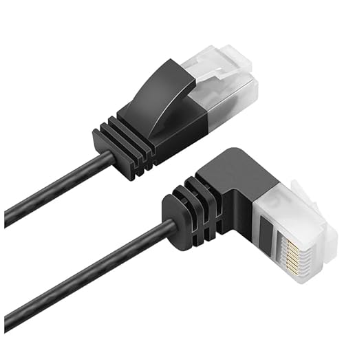 CABLEPELADO CAT5E UTP Netzwerkkabel 1 x 90 Grad 10 m Schwarz von CABLEPELADO