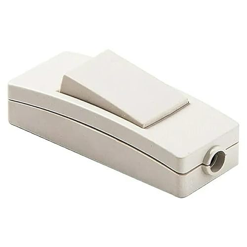 CABLEPELADO Einpoliger Luftdurchgangsschalter | einpoliger Durchgangsschalter | Torpedo-Schalter | Schraubkontakte | AC 250 V 2 A | geeignet für Tischlampe | PVC | IP20 | Beige CABLEPELADO Einpoliger Luftdurchgangsschalter | einpoliger Durchgangsschalter | Torpedo-Schalter | Schraubkontakte | AC 250 V 2 A | geeignet für Tischlampe | PVC | IP20 | Beige von CABLEPELADO
