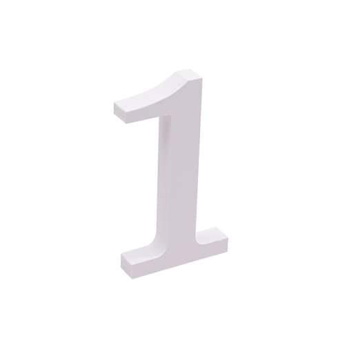 CABLEPELADO- Holzzahl 0-11cm - Dekoration - Basteln - Holz - anpassbar - 3D - Weiße Grundierung von CABLEPELADO