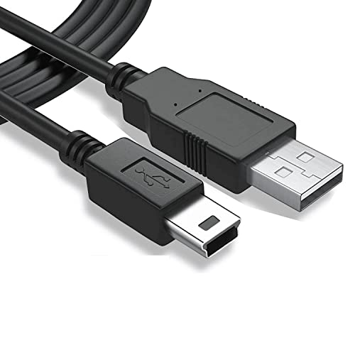 CABLEPELADO Mini-USB-Kabel zum Synchronisieren und Laden | Datenübertragung 480 Mbit/s | kompatibel mit Blue Yeti, PS3, Wii U Pro, externe Festplatte, Digitalkameras, MP3 | schwarz, 20 cm von CABLEPELADO