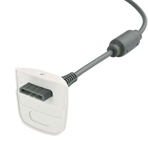 CABLEPELADO Ladekabel für kabellose Fernbedienung, kompatibel mit XBOX 360, USB-Ladegerät, kompatibel mit Xbox 360, 4800 mAh, USB 2.0, 1,80 m Kabel, Grau von CABLEPELADO