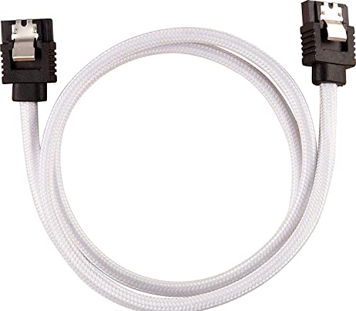 CABLEPELADO SATA III Kabel | Datenkabel | SATA 3 Serial ATA 6 Gbit/s | Flach-SATA-Kabel | Internes Patchkabel HDD SSD Festplatte | SATA-Stecker gerade | 50 cm | Weiß von CABLEPELADO