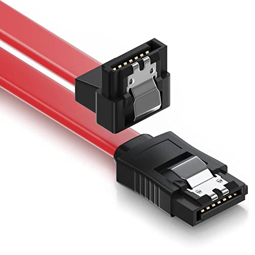 CABLEPELADO SATA-Kabel, abgewinkelt, mit Verankerungen, 0,50 m, Rot von CABLEPELADO