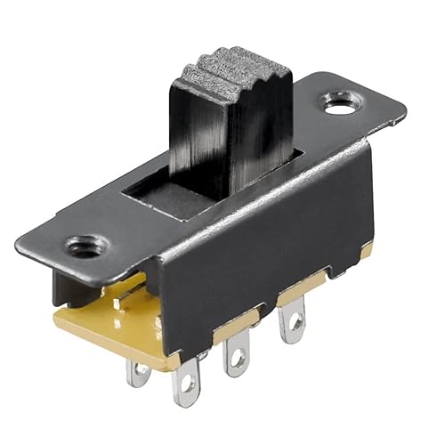 CABLEPELADO Schiebeschalter SPDT 1P2T 6-polig | Schalter 6 Klemmen | Kippschalter 2 Positionen | max. Belastbarkeit 0,1 A | 150 V von CABLEPELADO