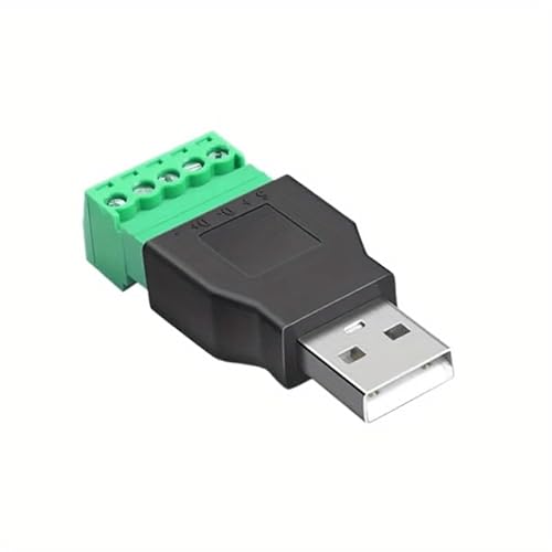 CABLEPELADO USB-Stecker Typ A | Anschluss von Schrauben | 5 Pin | USB 2.0 | Nennspannung 30 V | Geeignet zum Laden und Übertragen | Stecker von CABLEPELADO