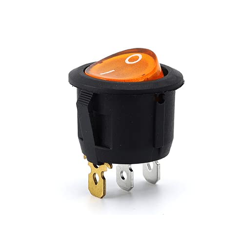 CABLEPELADO Wippschalter ON-OFF SPST 3-polig | Schalter 3 Klemmen | 6A 250VAC | 10A 125V | LED orange von CABLEPELADO