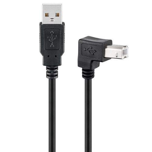 Kabel USB 2.0 für Drucker Typ B Stecker gewinkelt 90 5 Meter schwarz von CABLEPELADO