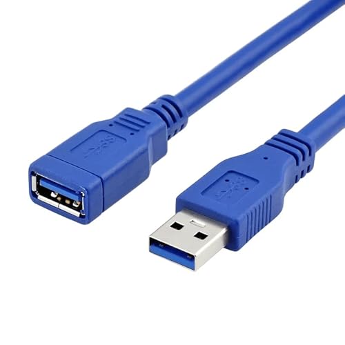 Verlängerungskabel USB 3.0 Stecker auf Buchse, Blau, 2 m von CABLEPELADO