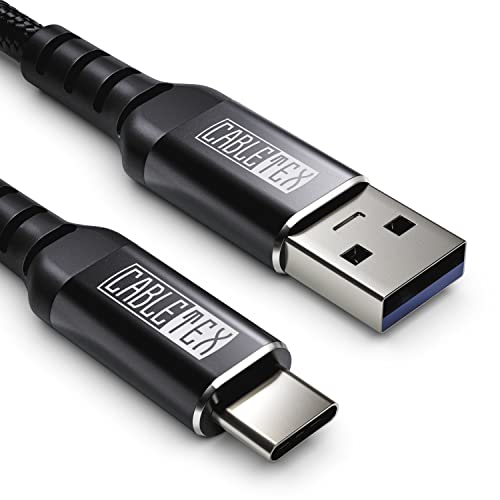 USB C Kabel auf USB 3.2 Typ A 1 Meter Ladekabel Nylon Datenkabel für USB 3.0 Computer und Smartphones l iPhone 15, Samsung Galaxy S23 Ultra Z Flip5 Fold5, Moto G Edge, Pixel 7 8 Fold, HTC U23 Pro USB C Kabel auf USB 3.2 Typ A 1 Meter Ladekabel Nylon Datenkabel für USB 3.0 Computer und Smartphones l iPhone 15, Samsung Galaxy S23 Ultra Z Flip5 Fold5, Moto G Edge, Pixel 7 8 Fold, HTC U23 Pro von CABLETEX