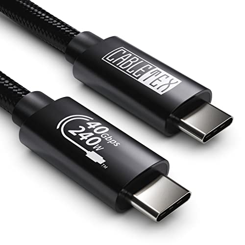 CABLETEX USB 4 Kabel 50cm, Unterstützt 8K HD Display, 40 Gbit/s Datentransfer, 240W USB-C auf USB-C Ladekabel, für Typ-C Laptops, MacBook Pro M1&M2, Monitor, Hub, Docking-Station und mehr CABLETEX USB 4 Kabel 50cm, Unterstützt 8K HD Display, 40 Gbit/s Datentransfer, 240W USB-C auf USB-C Ladekabel, für Typ-C Laptops, MacBook Pro M1&M2, Monitor, Hub, Docking-Station und mehr von CABLETEX