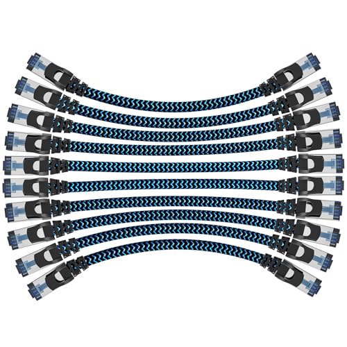 CABNEER 10 Stück 10x 3 meter LAN Kabel Netzwerkkabel CAT8 Ethernet Kabel, RJ45 Patchkabel 40Gbps 2000Mhz/s Gigabit, Hochgeschwindigkeit Internet Kabel Kompatibel für Router Modem Laptop PC CABNEER 10 Stück 10x 3 meter LAN Kabel Netzwerkkabel CAT8 Ethernet Kabel, RJ45 Patchkabel 40Gbps 2000Mhz/s Gigabit, Hochgeschwindigkeit Internet Kabel Kompatibel für Router Modem Laptop PC von CABNEER
