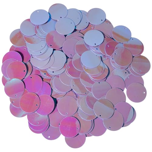CABODYALS 380 Stück 20mm Lila Pailletten Flache Pailletten Lose Runde Kunststoff PVC Pailletten Schillernde Applikation Glänzende Pailletten Perlen In Großpackung Zum Nähen Basteln Sticken Verzierunge von CABODYALS