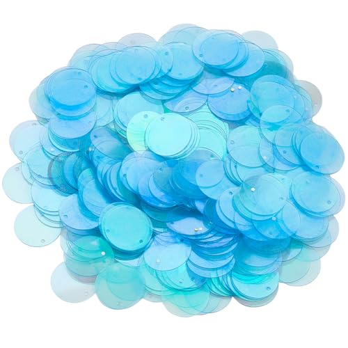 CABODYALS Blau PVC Pailletten Basteln Bastel Glitzer Pailletten Cup Set Pailletten zum Basteln Bunte Pailetten Nähen Aufkleben Auffädeln für DIY Kunsthandwerk Herstellung Making Hochzeitsdekoration von CABODYALS