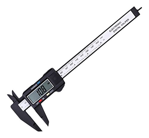Digitaler Messschieber, CACHOR 0-6 "Messschieber - Elektronischer Mikrometer-Messschieber mit großem LCD-Bildschirm, Auto-Off-Funktion, Zoll- und Millimeter-Konvertierung von CACHOR