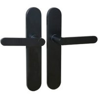 Cadap - Aluminium-Griff auf Stahlplatte Meudon k bdc Abschließbar - Schwarz matt - CD1860/101BK von CADAP