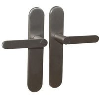 Griffgarnitur aus Aluminium auf Stahlplatte Meudon k Cadap Ausguss - Nickel satiniert matt - 001860/190BK Griffgarnitur aus Aluminium auf Stahlplatte Meudon k Cadap Ausguss - Nickel satiniert matt - 001860/190BK von CADAP