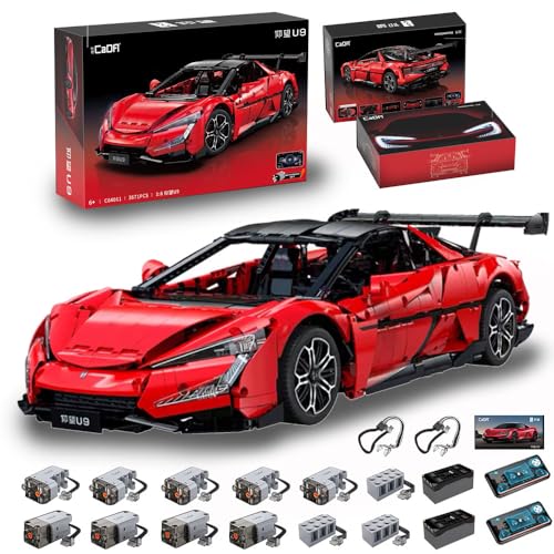 CADA C64011W Technik Auto für BYD U9 Hypercar, 3670 KIemmbausteine Rennauto Modell, im Maßstab 1: 8 Bausatz von CADASpaß