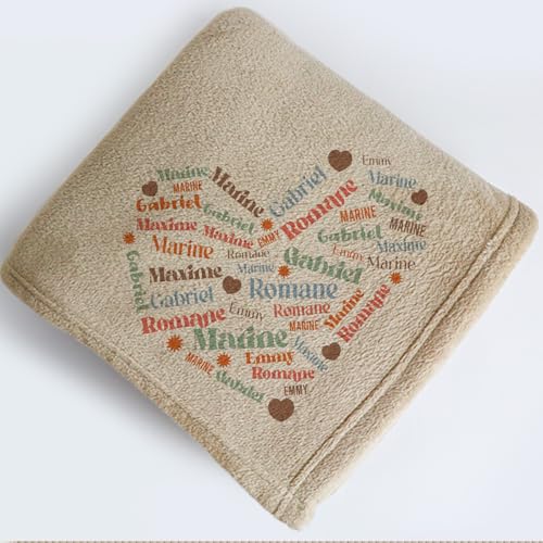 CADEAUX.COM Kuscheldecke personalisiert mit Vornamen - personalisierbare weiche Decke Herz Familie - 120 cm x 180 cm CADEAUX.COM Kuscheldecke personalisiert mit Vornamen - personalisierbare weiche Decke Herz Familie - 120 cm x 180 cm von CADEAUX.COM