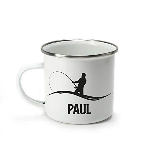 CADEAUX.COM Personalisierbare Emaille-Tasse - Angler Nr. 1-300 ml, aus Email von CADEAUX.COM